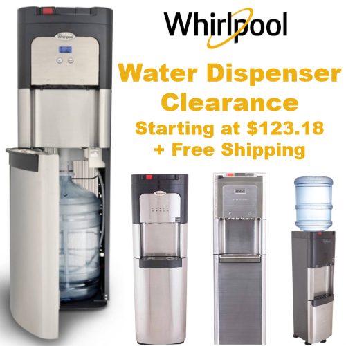 whirlpool water dispenser clearance