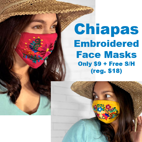 chiapas embroidered face mask