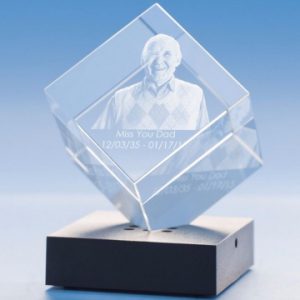 crystal clear memories memorial cube