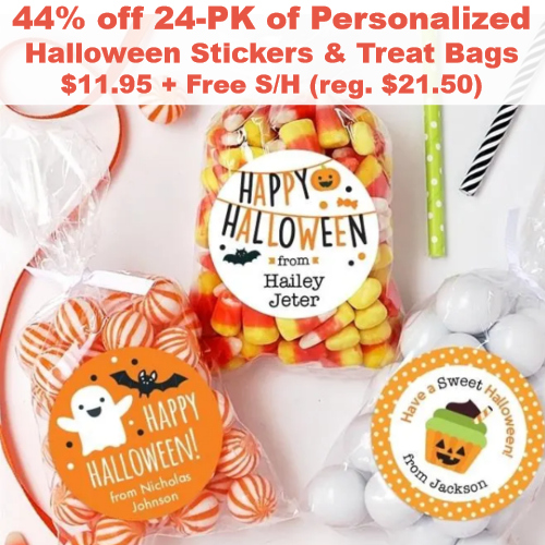 Personalized Halloween Stickers & Treat Bags