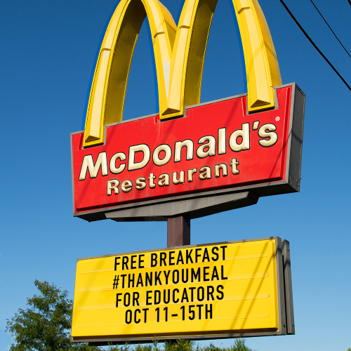 McDonald's Free Breakfast for Educators