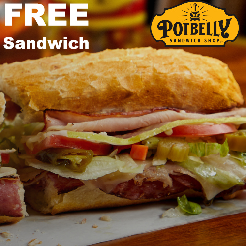 potbelly free sandwich