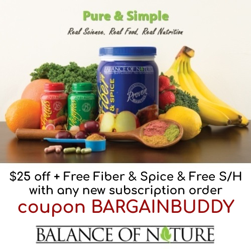balance of nature coupon