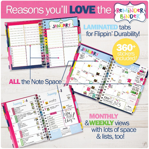 2023-2024 Reminder Binder 18-Month Planner