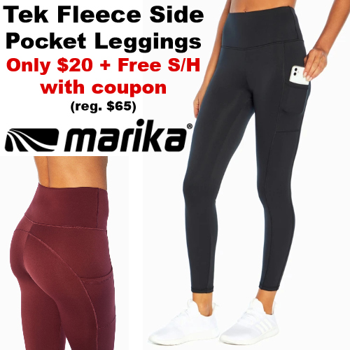 Women's Marika Tek Fleece Side Pocket Leggings