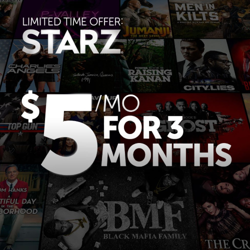 Starz Discount 5/Month for 3 Months