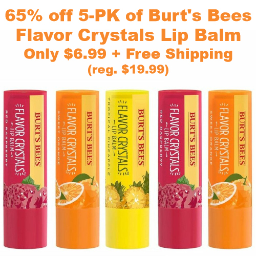 burts bees flavor crystal lip balms