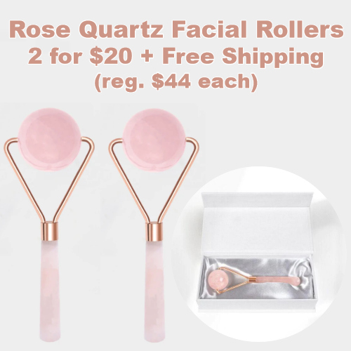 rose quartz facial rollers