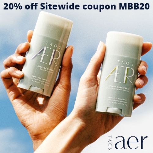 Taos AER Coupon 20 off Sitewide code MBB20