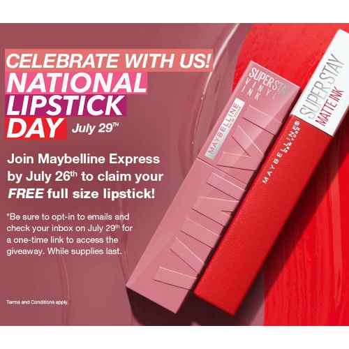 maybelline lipstick giveaway