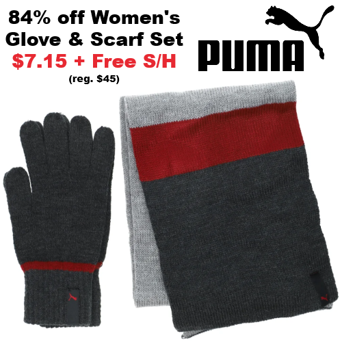 puma glove scarf set