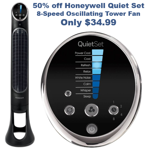Honeywell Quiet Set 8-Speed Oscillating Tower Fan