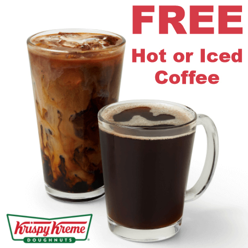Krispy Kreme Free Hot or Iced Coffee
