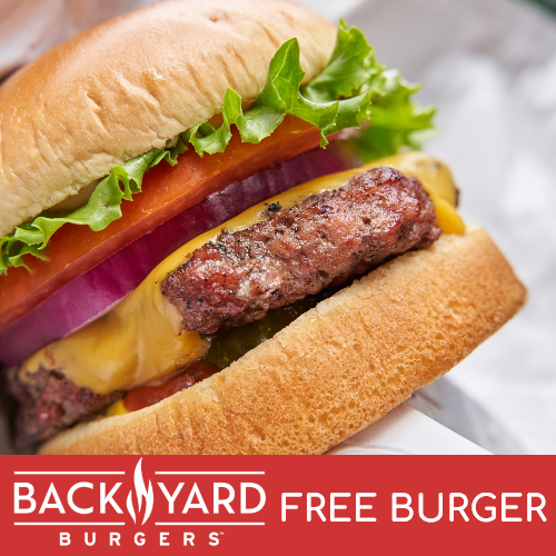 back yard burgers free burger