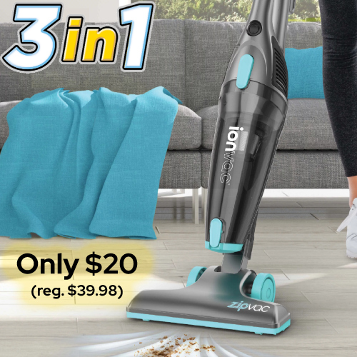 IonVac 3-in-1 Lightweight Corded Stick Vacuum