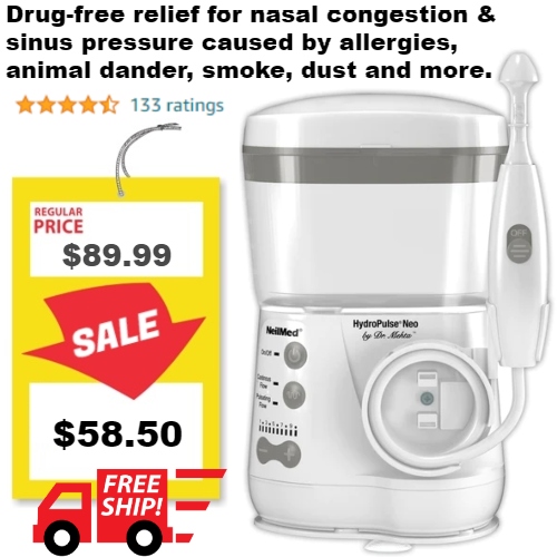 NeilMed Electric Pulsating Nasal Sinus Irrigation System