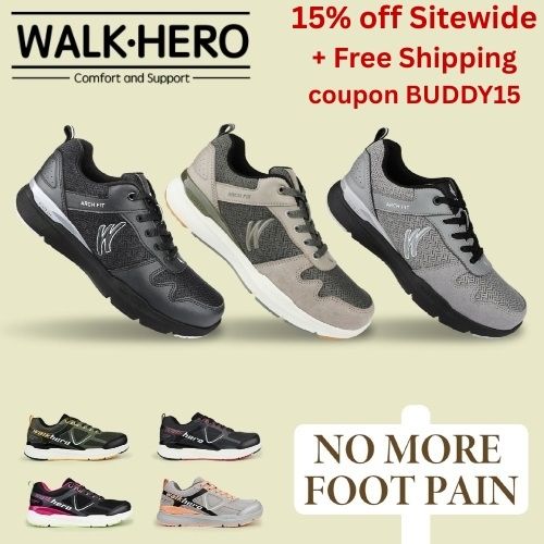 Get 15% off any order at WalkHero with coupon BUDDY15