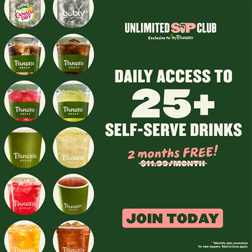 panera unlimited sips club 2 months free