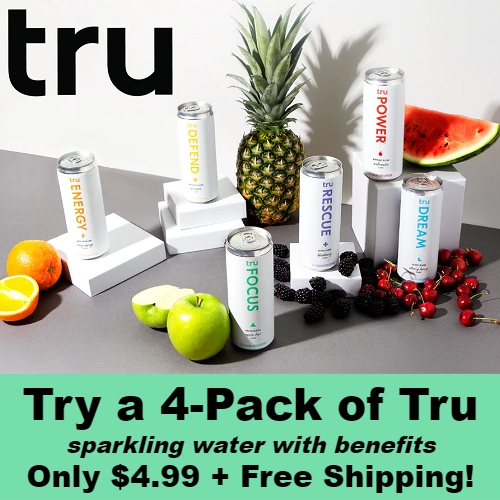 tru sparkling water promo