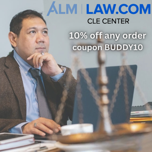 Law.com Coupon : 10% off any CLE Center order code BUDDY10