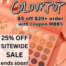 $5 off $20+ at ColourPop with coupon MBB5