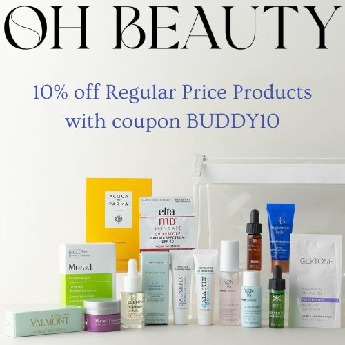 10% off regular price products at Oh Beauty with coupon BUDDY10