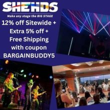 12% off = Extra 5% off at SHEHDS with coupon BARGAINBUDDY5