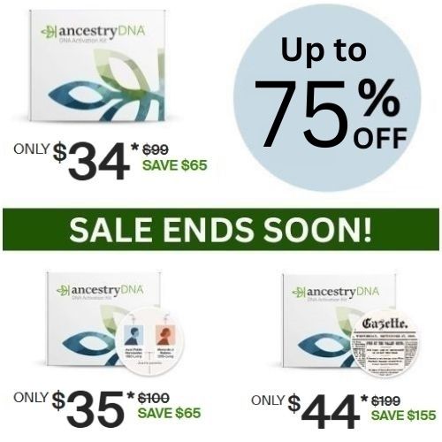 Up to 75% off Ancestry DNA this week!