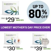 Save up to 80% through Mother's Day!