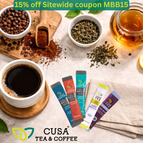 Get 15% off at Cusa Coffee & Tea with coupon MBB15