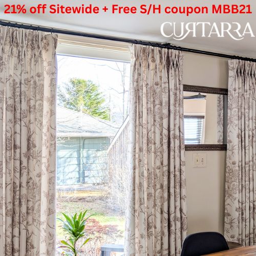 Get 21% off Sitewide + Free Shipping at Curtarra with coupon MBB21