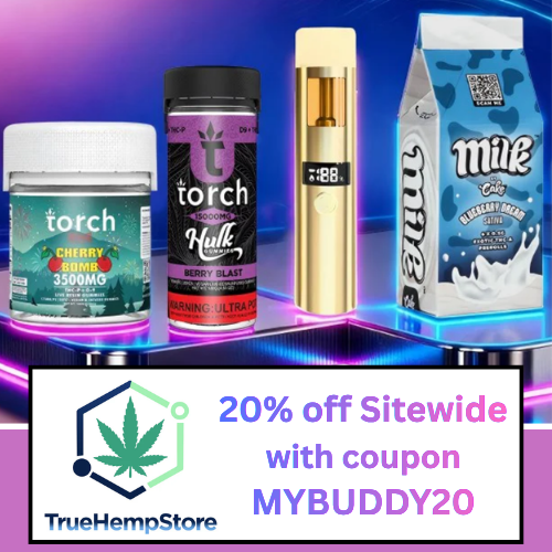 Get 20% off at TrueHempStore with coupon MYBUDDY20