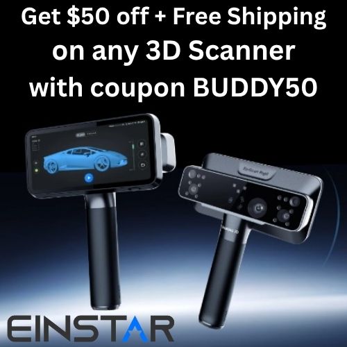 Use coupon BUDDY50 for $50 off any EINSTAR 3D Scanner