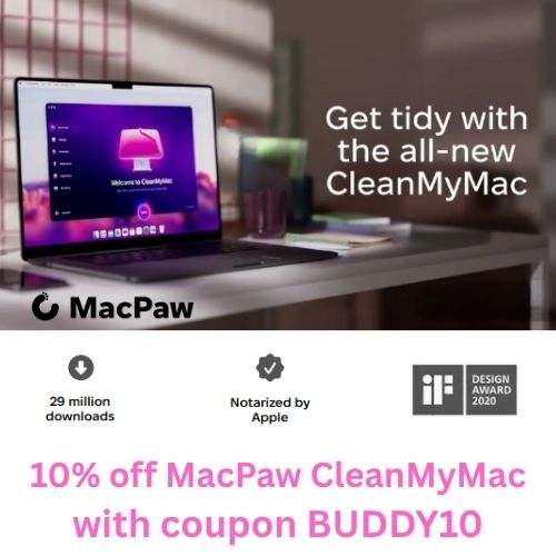 10% off CleanMyMac by MacPaw with coupon BUDDY10